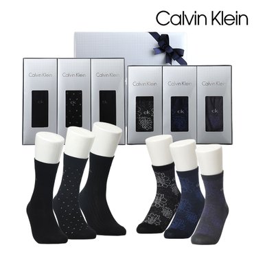 Calvin Klein 신사숙녀 3족 양말선물세트