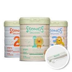  쏭스 오가닉 분유 EU 유기농인증 알프스 원유 원료 쏭스 골든라벨 750g 3캔 + 20ml스쿱 증정