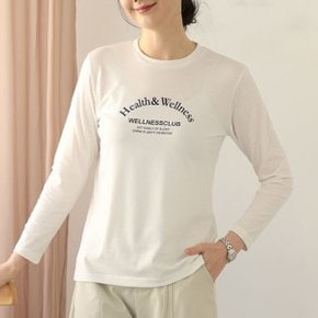 웰리스 레터링 티셔츠 /여성 프린팅 데일리