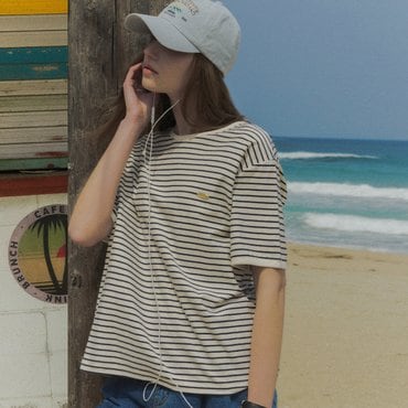 틸아이다이 Cotton stripe T-shirt[2color]