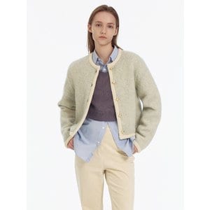 FRONTROW Gold Button Wool Cardigan