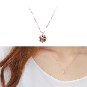 14K ROSEGOLD 정품 1부 다이아몬드 써니 데일리 금 목걸이