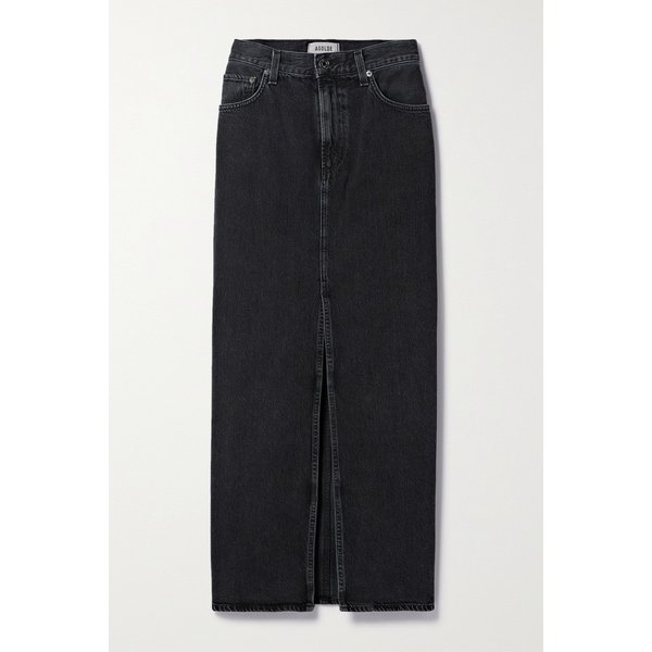 넷 서스테인 레이프  데님 맥시 스커트 블랙 1647597311561469