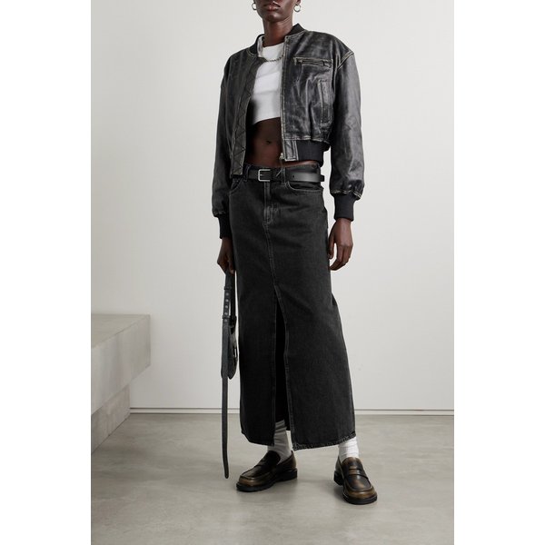 넷 서스테인 레이프  데님 맥시 스커트 블랙 1647597311561469