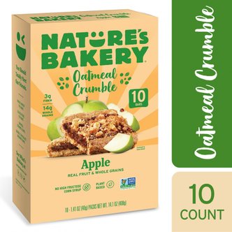  Natures  Bakery  Natures  Bakery  오트밀  크럼블  애플  10  아침  스낵바  각  39g