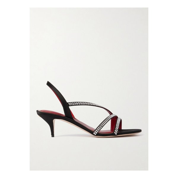 당 르 포예 55 크리스탈 장식 새틴 슬링백 샌들 46376663162910392
