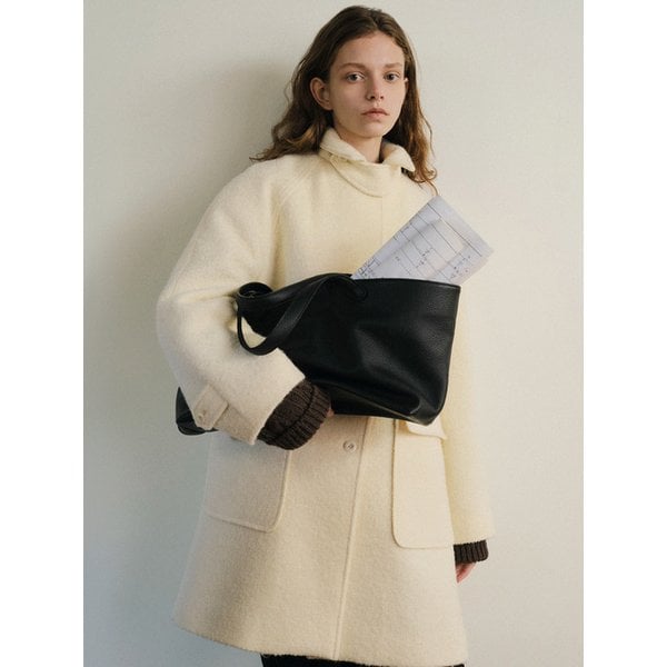 Alpaca Verde Boucle Half Coat (Ivory)