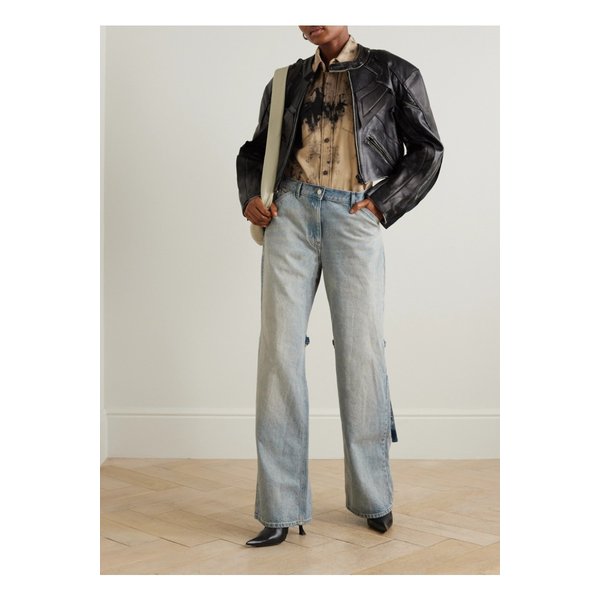 쿠레쥬 세일러 미드라이즈 와이드 레그 진 블루 1647597323774742