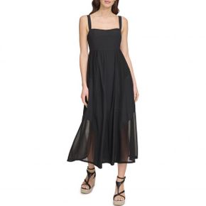 5072320 DKNY Paneled Mixed Media Midi Dress