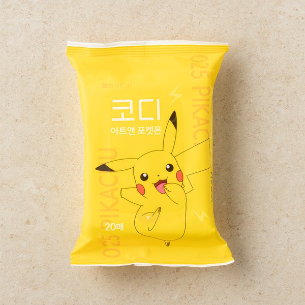 아트앤 포켓몬 휴대용 물티슈 20매(디자인랜덤발송)