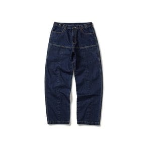 Regular tapered denim pants / Classic blue