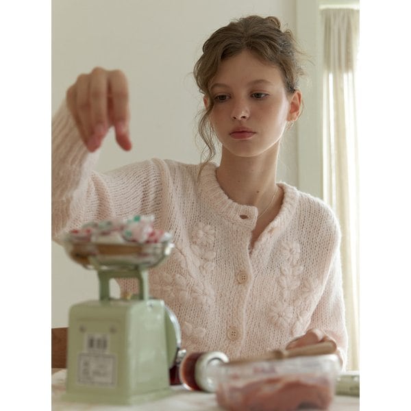 [단독]Marshmallow knit cardigan (powder pink)