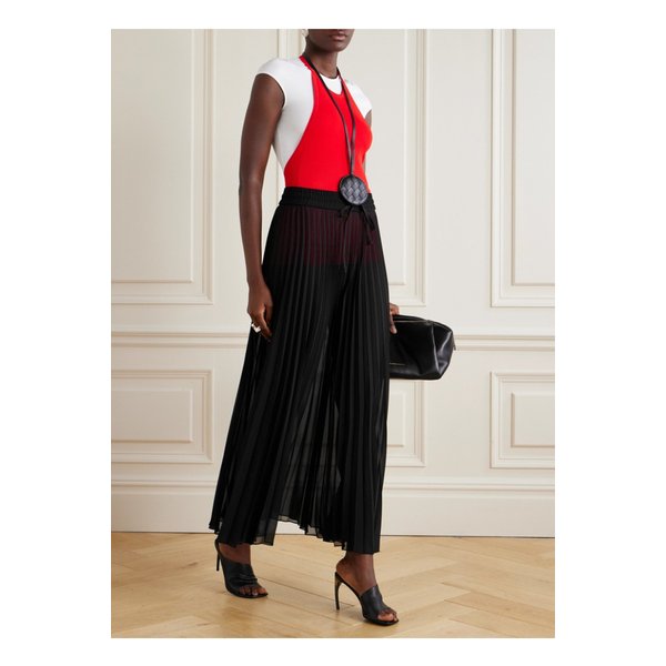 피터 도 플리츠 시폰 맥시 스커트 블랙 1647597332331754