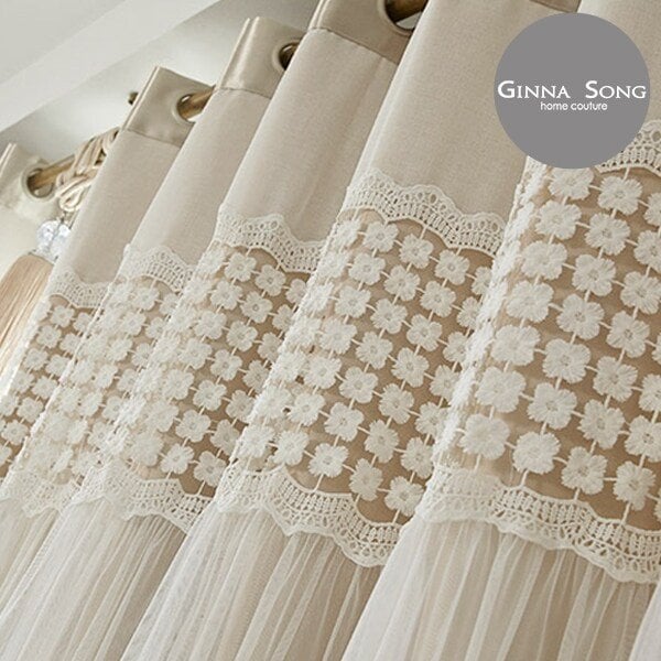 클로이 웨딩레이스 이중암막커튼 풀세트 대형