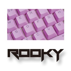 (무영테크) ROOKY PBT DoubleShot 104 KeyCap Deep Pink