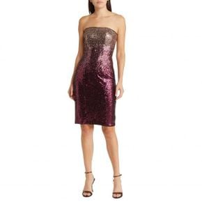 3818179 Jewel Badgley Mischka Sequin Strapless Cocktail Dress