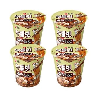  농심 누들핏 짜파구리맛 41.5g x 4개 / 저칼로리 비빔 컵라면