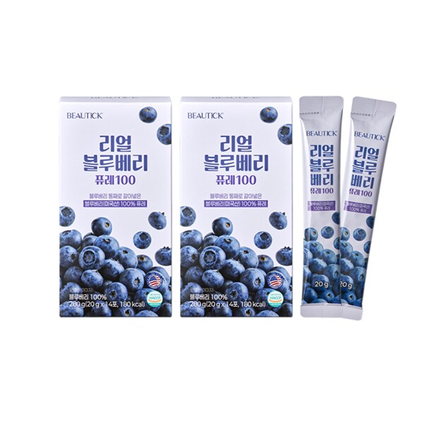 [BEAUTICK] 리얼 블루베리 퓨레 100 2개 세트 (14포*2EA)