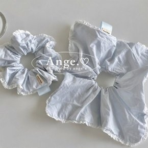 레이스 사각 베이비블루 슈슈 헤어밴드 슈슈 헤어 악세사리 반머리 올림머리 곱창 밴드 머리 끈