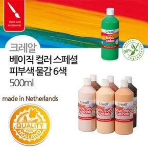 크레알 베이직 컬러 스페셜 피부색물감 500ml 6색 패키지