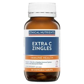 [해외직구] Ethical Nutrients 에티컬뉴트리언트 엑스트라 비타민C 징글스 베리 50정 2팩 Extra C Zingles Berry