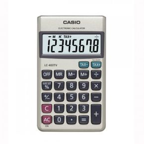 계산기 LC-403TV 휴대용 초미니 전자계산기 8자리 (CASIO정품)