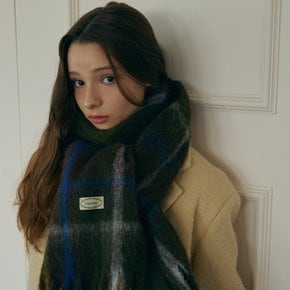 Wide tartan check muffler_2color