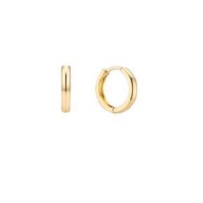 14k Classic One Touch Earrings YG_Small