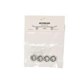 OG SKATEBOARD AXCEL NUT 4PC PACK SILVER