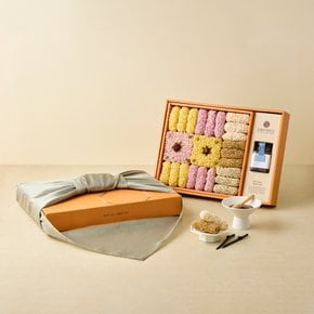 강릉한과 담화연 조청 유과 선물세트 보자기포장 전통 수제 부모님 명절 추석 상견례선물