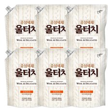 피죤 울터치 프리미엄 중성세제 리필 1300ml X 6개