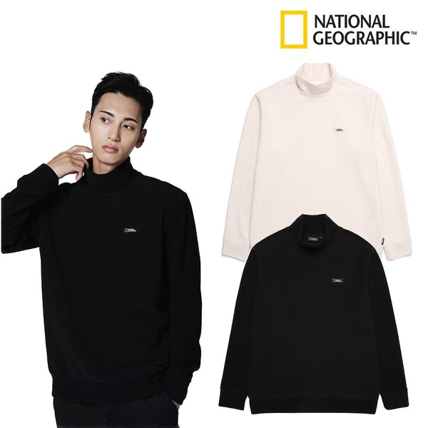 [시흥점] N203MTS030 남성 카리나 스몰 로고 터틀넥 티셔츠