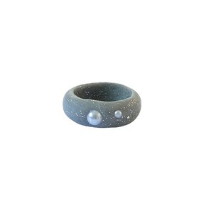 seed pearl grey ring