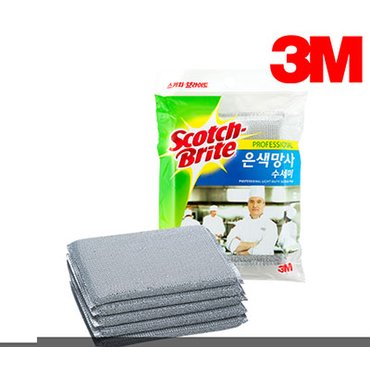 3M 수세미 스카치브라이트 은색망사수세미(NET-5) 5입