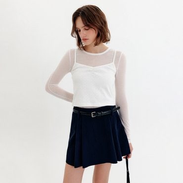 룩캐스트 몰리 레이어드 핀턱 탑 세트_아이보리 / MOLLY LAYERED PINTUCK TOP SET_IVORY