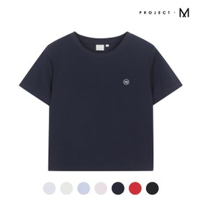 여성 스테이쿨 플러스 소로나 크롭 자수 반팔티_EPD2TR2751