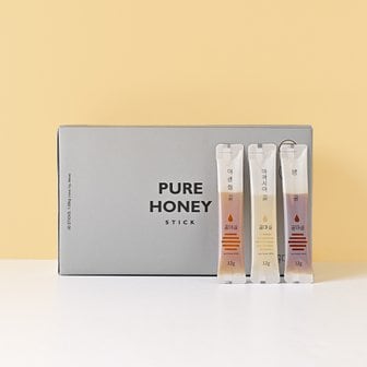 내고향일품방 꿀마실] 벌꿀스틱 3종세트 90포12g(아카시아30개,야생화30개,밤나무30개)