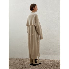 TOW CASHMERE LOOSE TURTLENECK KNIT DRESS_3 COLOR