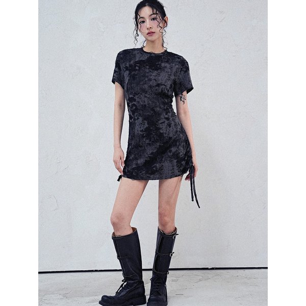 Dark Cloud Mini Dress BLACK