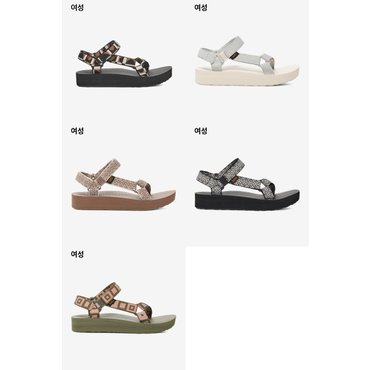 테바 2024 S/S 신상품 TEVA 여성용 샌들 미드폼 유니버셜 STVF2410969 5종택1