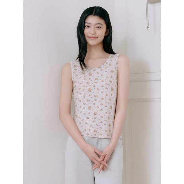 자수 트리밍 슬리브리스 탑_T264MSL234W