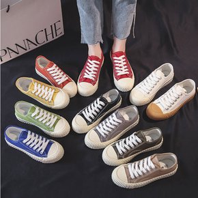 소프달링 여성 8컬러 3cm 키높이 캔버스화 스니커즈 운동화 봄 여름 가을 겨울 학생 단화 슈즈