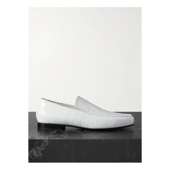 토템 넷 서스테인 더 크로코 오벌 크로커다일 이펙트 가죽 로퍼 화이트 1647597326276475