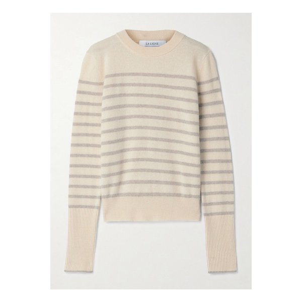 라 리뉴 린 라인스 스트라이프 캐시미어 스웨터 크림 1647597354765303