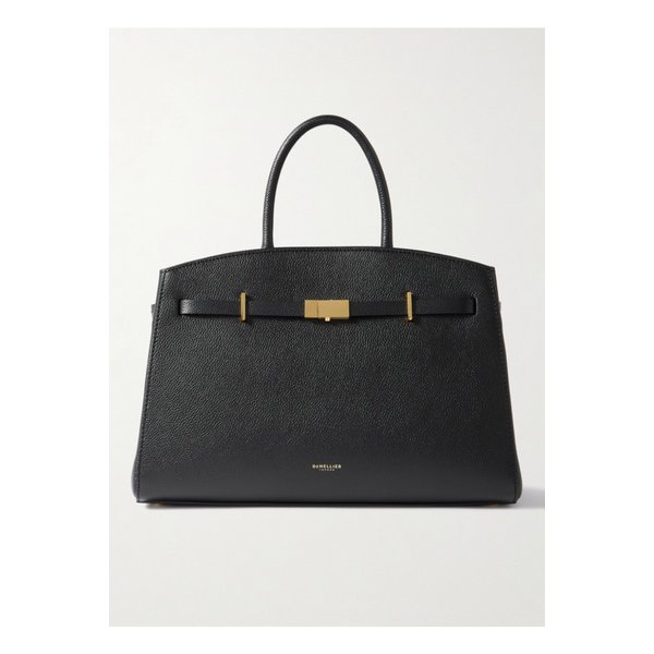 드멜리어 더 허드슨 텍스처 가죽 토트 블랙 46376663162913576