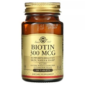 비오틴 300 mcg 100 타블렛 유통기한 보장