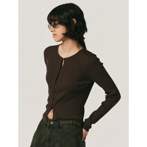 AR_Slim round neck cardigan_3color