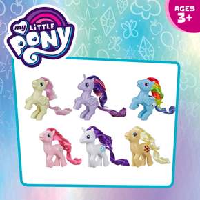 My Little Pony Retro Rainbow Mane 6, 80S에서 영감을 받은 수집 가능한 피규어