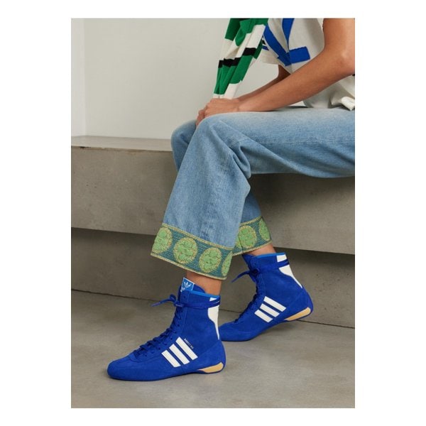 라산트 미드 가죽 트리밍 스웨이드 스니커즈 1647597353661154