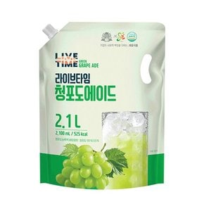 태웅 라이브타임 청포도에이드 2.1L x5개